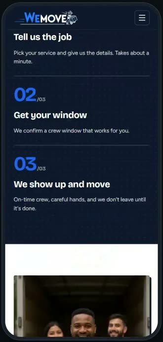 Screen for step 15: Your services, your story…