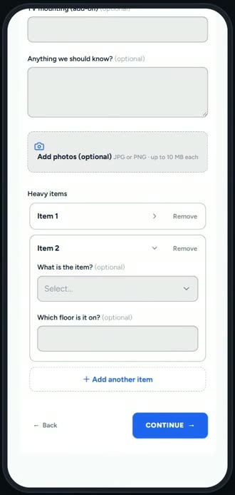 Screen for step 8: They add a card for each one
