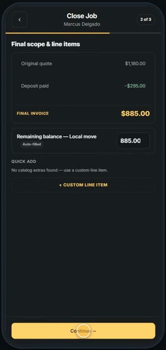 Screen for step 5: See what’s paid and what’s owed
