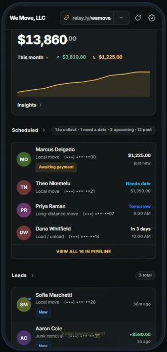 Screen for step 7: Review, then send the invoice