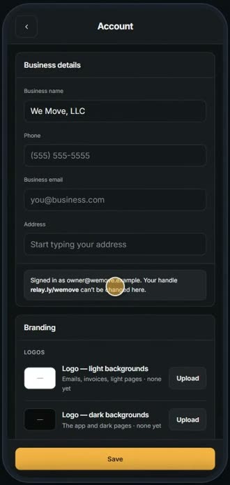 Screen for step 1: Open Settings, then Account