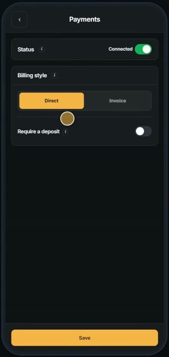 Screen for step 2: Open Payments