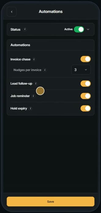Screen for step 2: Open Automations